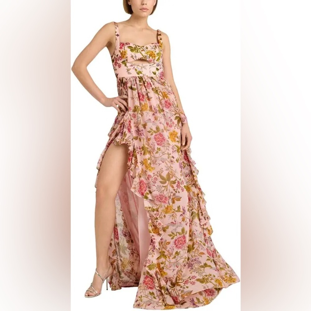 CINQ A SEPT XIOMARA FLORAL DRESS